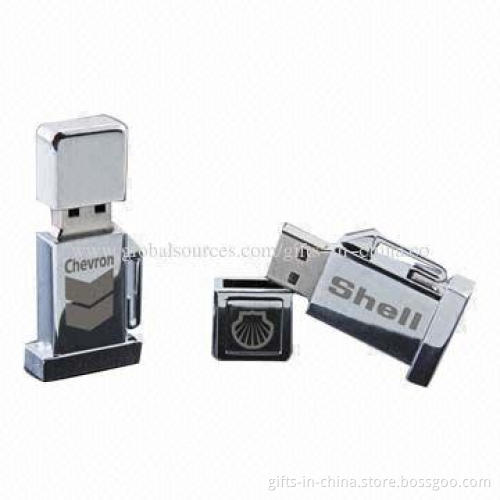 Metal USB Flash Drives with 1-16GB Capacity, Customized Imprinted Logos or Shapes Welcomed